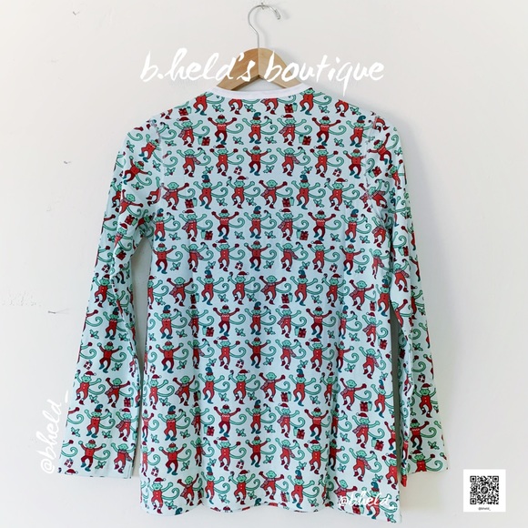 Roller Rabbit Monkey Mas Pajamas in Mint Green Size X-Small (XS) Brand New NWT - Picture 7 of 16